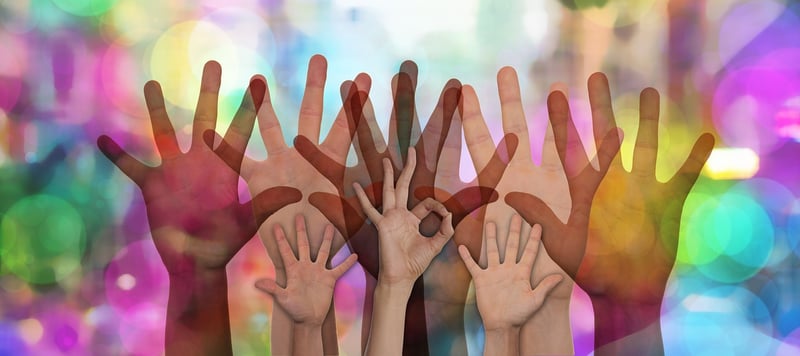 Volunteer helping others